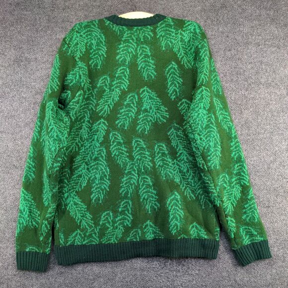 Blizzard Bay Men's Knit Ugly Sweater Large Long Sleeve Green Crew Neck Acrylic - Picture 4 of 12